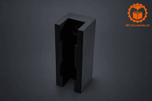 3D-gedruckte Wandhalterung für Sturmgewehr 90 zur vertikalen Montage mit stabilem Halt