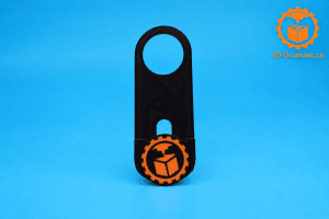 Einkaufswagen-Chip in 2-Franken-Grösse aus 3D-Druck mit Halter, Gesamtansicht