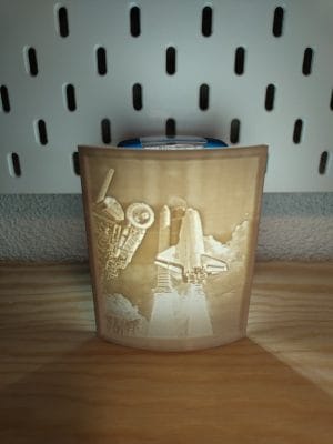 Lithophanie (Personalisiertes Bild) 100x70 Gebogen