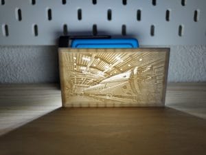 Lithophanie (Personalisiertes Bild) 100x70 Gerade