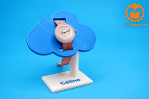 3D-gedruckter Wolken-Uhrenständer für Moonswatch und Flik Flak Armbanduhren