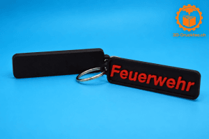 3D-gedruckter Feuerwehr Schlüsselanhänger als praktisches Accessoire für Schlüsselbund und Ausrüstung