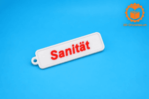 Sanität Schlüsselanhänger mit individuellem Design für Rettungsdienst und Sanitätsdienst