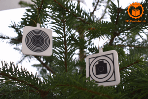 A & B Scheibe Weihnachtsbaumschmuck – 3D-gedrucktes Paar Ornamente im Schiesssport-Design