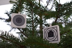 A & B Scheibe Weinachtsbaumschmuck