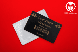 Alternative Lizenzkarte für Sportschützen aus Metall mit individueller Lasergravur