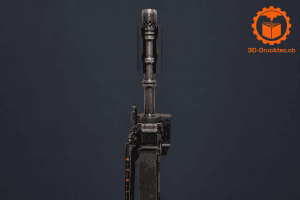 Sturmgewehr 57 Wandhalter senkrecht zur sicheren und platzsparenden Aufbewahrung des Gewehrs