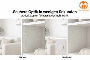 Abdeckstopfen für IKEA KALLAX Bohrlöcher zur sauberen und optischen Abdeckung